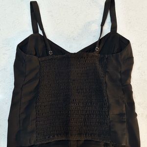 Abercrombie Black Tank with Buttons Size Small